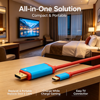 Kabel Tipe C 4K60Hz 100W PD Pengisian Daya untuk Switch Gaming Laptop TV Proyektor