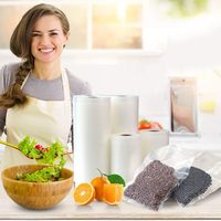 Rouleaux de sacs de scellage sous vide sans BPA pour économiser les aliments Grand sac d'emballage de cuisson sous vide sous vide en relief