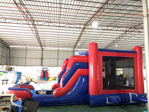 Áo Len Thương Mại Ngoài Trời Cho Người Lớn Nhà <span class=keywords><strong>Bouncer</strong></span> Bơm Hơi Lâu Đài Nhảy Nảy Nảy Trượt Nước Có Quạt Gió Cho Trẻ Em - Product Image 2