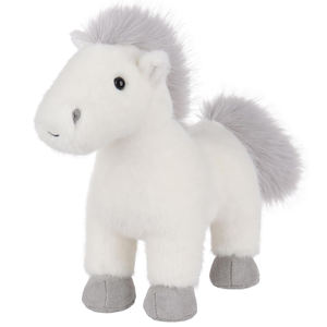 8322 juguetes de animales suaves y esponjosos de primera calidad caballo blanco de <span class=keywords><strong>peluche</strong></span> de 9,4 pulgadas con melena gris y colas <span class=keywords><strong>Peluche</strong></span> de caballo blanco abrazable - Product Image 1