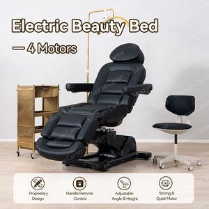 Madamcenter Chaise de traitement de spa esthétique haut de gamme à 4 moteurs, <span class=keywords><strong>lit</strong></span> de beauté électrique noir au design moderne pour l'esthétique dermatologique - Product Image 2