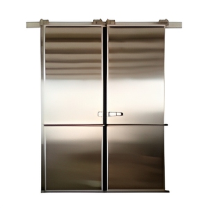 Nouvelles portes industrielles en acier galvanisé au design moderne, anti-effraction, manuelles, à double ouverture, coulissantes, plates, en acier galvanisé pour <span class=keywords><strong>atelier</strong></span> - Product Image 1