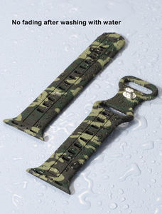 Bracelet de montre en caoutchouc de silicone camouflage pour <span class=keywords><strong>Apple</strong></span> <span class=keywords><strong>Watch</strong></span> Series10 9 8 <span class=keywords><strong>7</strong></span> Ultra SE Boucle papillon Bracelet de sport Bracelet Bracelet - Product Image 3