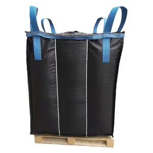 Black Fibc Bulk Bags 600kg Bags Fibc Bag Uv Resistant Plastic