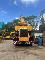 Grue sur camion KATO RT d'occasion de 50 tonnes, fabrication japonaise, avec direction à 4 roues, hauteur de levage de 25 m, moteur Mitsubishi, pour travaux de construction lourds