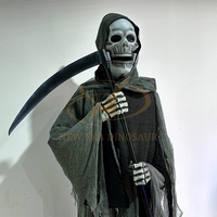 Décoration intérieure en métal de squelette de fantôme électrique Animatronic d'Halloween pour la garderie scolaire, le centre commercial ou l'aéroport pour la maison hantée
