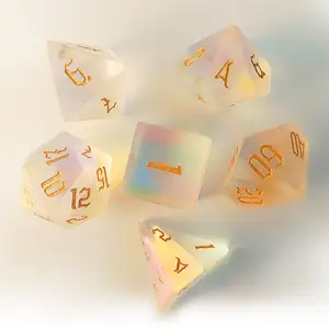 Fabrik Großhandel heiß verkauften matti erten K9 Regenbogen Glas Edelstein Würfel Set für Dungeons und Dragon RPG