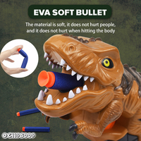 Pistolet à balles en forme de dinosaure Triceratops en plastique, jeu interactif puissant pour enfants, pour jeux en intérieur, vente en gros