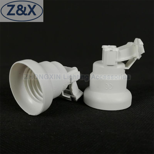 Vintage Retro Irregular E27 Tornillo Anillo Soporte para lámpara Base Blanco Ignífugo Plástico PET Certificado ENEC para uso en interiores - Product Image 6