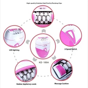 Top Seller donna donna epilatore elettrico ricaricabile signora del <span class=keywords><strong>corpo</strong></span> rasoio <span class=keywords><strong>per</strong></span> capelli rasoio USB carica macchina con strumento Trimmer - Product Image 4