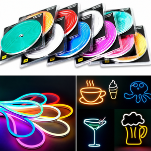 <span class=keywords><strong>Prix</strong></span> d'usine, rouleau de 5 mètres, lumière LED néon flexible IP65 étanche pour extérieur, 12V 2835, dimmable, pour utilisation en jardin - Product Image 4