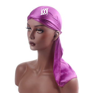 Bas quantité minimale de commande Logo personnalisé <span class=keywords><strong>pas</strong></span> <span class=keywords><strong>cher</strong></span> longue queue Pirate chapeau Turban Hip Hop tête porter Bandana mode soyeux <span class=keywords><strong>Durag</strong></span> pour le cyclisme - Product Image 1