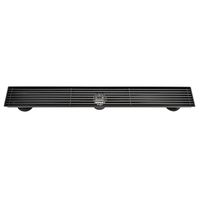 Grille de drain linéaire en acier inoxydable anti-odeur de 18, 24, 32 pouces avec filtre à cheveux pour douche