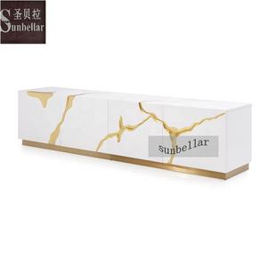 מותאם אישית טלוויזיה stand ריהוט סלון ארונות יוקרה עיצוב קונסולת מזנון נירוסטה stand מודרני ארון - Product Image 1