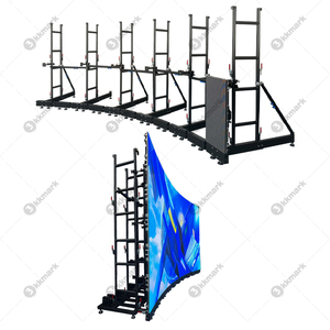 Hệ thống khung đỡ màn hình <span class=keywords><strong>LED</strong></span> cong, điều chỉnh độ cao, làm bằng hợp kim nhôm, dạng xếp chồng, có chân đế và khung phía sau - Product Image 1