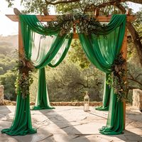 Decoraciones de Boda al por Mayor, Arco de Gasa Decorativo, Cortinas de Fondo para Eventos de Boda de Acrílico y Cristal, Estilo Europeo para Fiestas