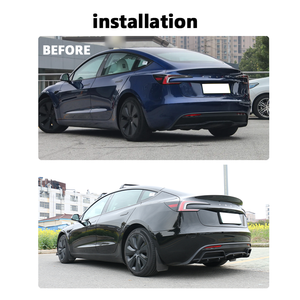 Gute Qualität Autozubehör für ABS Style Hecks toß stangen lippe für Tesla <span class=keywords><strong>Model</strong></span> <span class=keywords><strong>3</strong></span> Highland Hecks toß stangen lippen diffusor - Product Image 2