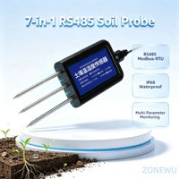 Capteur de sol LoRaWAN 7 en 1, étanche IP68, seuil configurable, NPK, humidité, température, EC, pH pour l'agriculture de précision