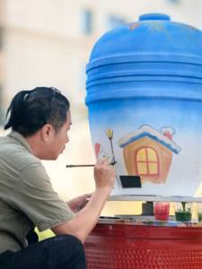 Grill Kamado KIMSTONE KimPu de 21 pouces, thème festif <span class=keywords><strong>dessiné</strong></span> à la main <span class=keywords><strong>par</strong></span> un artiste de niveau national - Product Image 6