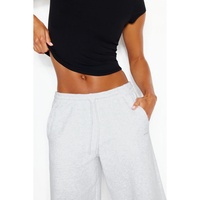 Pantalon Capri Ample en Molleton de Coton Y2K pour Femme avec Logo Personnalisé, Gris Uni, Style Décontracté, Streetwear, Vente en Gros, Fabrication OEM