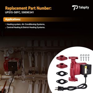 ปั๊มน้ำหมุนเวียน Talspity 115V 17 แกลลอนต่อนาที 3 ระดับความเร็ว สำหรับน้ำร้อน ใช้แทนปั๊มเดิม - Product Image 2
