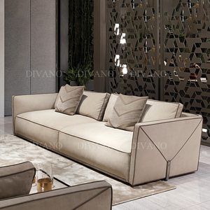 Modern Minimalist Genuine Leather Home Furniture 5 Seater Couch Luxury Living Room <b>Sofas</b> VL IPE-SF-01-BASTIAN DUAL Luxury Living - Product Image 2
