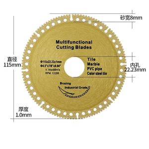 <span class=keywords><strong>Lame</strong></span> de coupe multifonctionnelle composite PMS 100 mm pour acier coloré, tuiles métalliques, dalles de roche, marbre – <span class=keywords><strong>Lame</strong></span> de scie <span class=keywords><strong>diamant</strong></span>ée pour meuleuse d'angle - Product Image 6