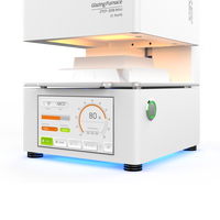 Peralatan Laboratorium Gigi 1100 ° Tungku Pemanas Kaca C dengan 100 Program