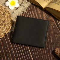 Dompet Minimalis Unisex Tipis dengan Kantong Depan, Penjepit Uang, Pelindung RFID, Tempat Kartu Kredit, Dompet Lipat Pendek