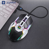 Souris de jeu optique sans fil USB 2.4G RGB avec interface rechargeable Type-C, design ergonomique pour droitiers, pour ordinateur portable