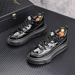 Zapatos de Hombre Estilo Europeo, de Piel Sintética Brillante con Cierre, Tejidos y Cómodos, Modelo Primavera 2026, Microfibra, Personalizados con Estampado - Product Image 3