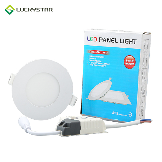 Round Recessed ultra Slim 3W Factory Low Price IP20 LED Ceiling Panel Light for Dining Room
