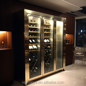 <span class=keywords><strong>Mobile</strong></span> Bar Moderno di Lusso in Acciaio Inox Estensibile <span class=keywords><strong>con</strong></span> Frigorifero Elettrico Premium per Vini, Arredamento per Cucina e Casa - Product Image 5