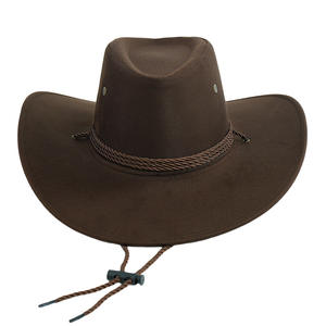 Sombrero <span class=keywords><strong>Vaquero</strong></span> Occidental Unisex de Doble Cara, de Terciopelo y Gamuza, de Ala Ancha, para Verano, para Montar a Caballo, Estilo Americano de Pradera - Product Image 2