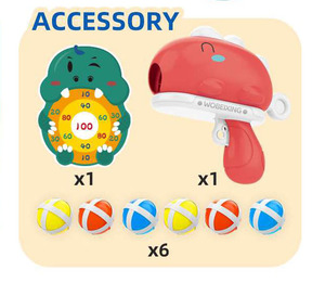 Outdoor Sport Toys <strong>Dinosaur</strong> Ball <strong>Gun</strong> Shooting Game Children's Toy <strong>Gun</strong> Sticky Ball Ball <strong>Gun</strong> Throwing Target Cartoon Kids Toy - Product Image 3