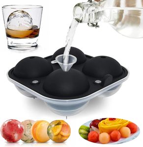 BHD Reusable <b>Silicone</b> Ice Ball Maker Mold Customized Black BPA-Free Ice Sphere Tray Ice Cream Maker <b>Tools</b> with Free Sample - Product Image 1
