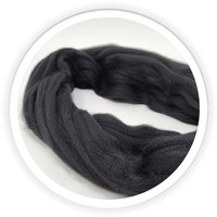 Fibre de polyester vierge noir 3D 88MM pour la filature à bas prix