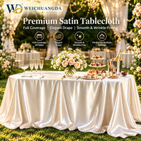 Nappe de table rectangulaire personnalisée, faite à la main, en satin brillant, lavable, de luxe, pour hôtel, conférence, mariage, anniversaire, présentation de desserts
