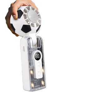 2026 Football Mini Handheld 100-Speed Portable Rechargeable Fan With Led Display for Summer - Product Image 1