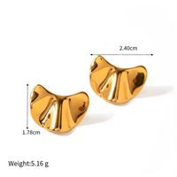 Boucles d'oreilles minimalistes en acier inoxydable plaqué or 18 carats pour femmes Boucles d'oreilles fantômes d'Halloween irrégulières