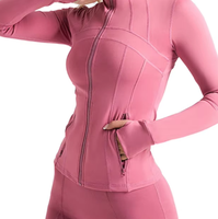 Veste de sport pour femme à manches longues, personnalisable, à séchage rapide, idéale pour la course à pied, le fitness et le yoga