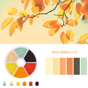 Accesorios de joyería con cuentas DIY transfronterizos, juego de cuentas de semillas de 6 compartimentos, 2 mm, 4800 cuentas para pulseras, collares y pendientes - Product Image 3