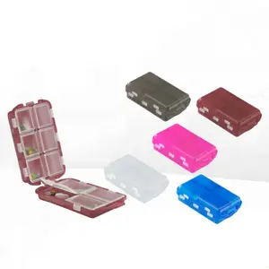 Manufacturer explosion portable double -layer plastic travel 10grid storage Pill Boxs