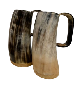 Taza de cerveza de cuerno de beber vikingo Natural Vintage, taza de cuerno de búfalo, taza auténtica pulida brillante para cerveza - Product Image 3
