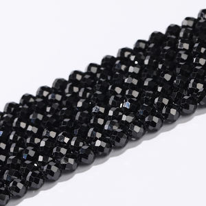 JD GEMS 2-4mm Natural Faceted <strong>Black</strong> Spinel <strong>Beads</strong> Surface Cut Gemstone String Mini Size Crystal <strong>Beads</strong> - Product Image 3