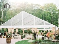 Tente de réception gonflable portable en tissu PVC avec cadre en aluminium, protection UV, imperméable pour mariages, salons professionnels, 10x10, avec sac de transport