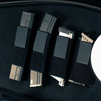 Porte-chargeur tactique Quad 9MM avec bande élastique et attaches auto-agrippantes pour une rétention sécurisée et un retrait rapide pour MK5, D3 Chest Rig