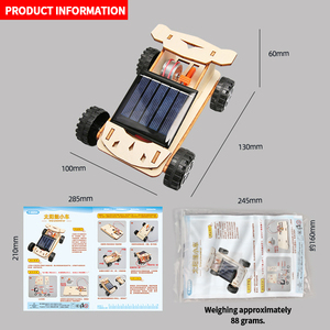 Tự làm mini bằng gỗ năng lượng mặt trời xe thí nghiệm khoa học Kit trẻ em Đồ chơi giáo dục - Product Image 3