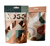 Op maat bedrukte aluminiumfolie stand-up pouch met hersluitbare ritssluiting voor snoep, kruiden, snacks en retailverpakkingen