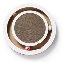 Gratte-chat en papier ondulé avec boule de plateau tournant matériau Sisal interactif taquineries jouet Carton emballage accessoires pour chat